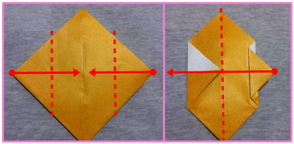 クリスマスオーナメント手作り折り紙　トナカイの折り方6